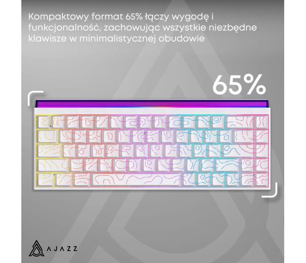 Ajazz NK68 Red Switch biała - 1536378 - zdjęcie 13